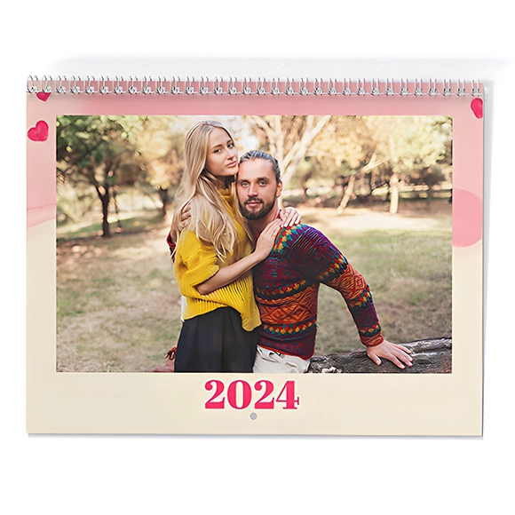 Pink Love Double Page Calendar