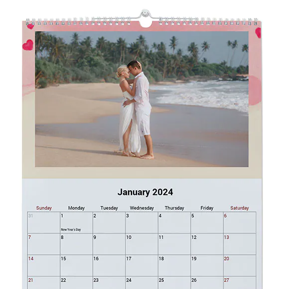 Pink Love Wall Calendar
