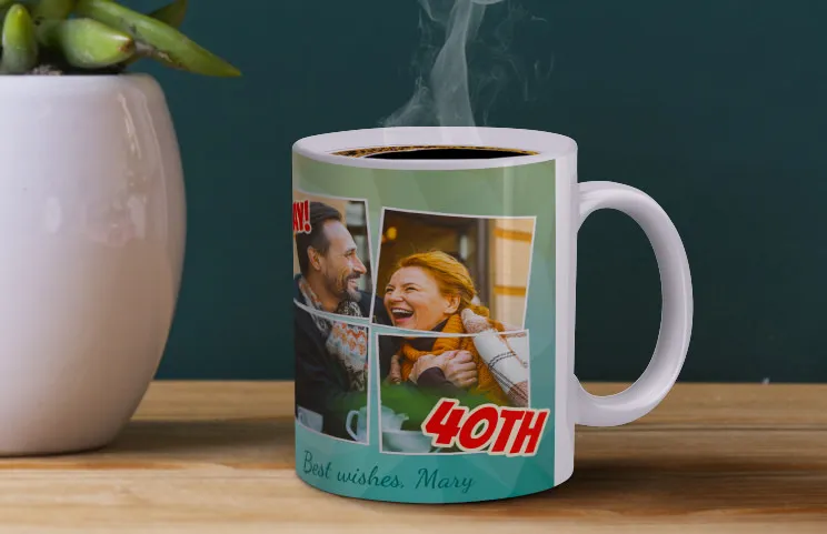 40th birthday custom mug