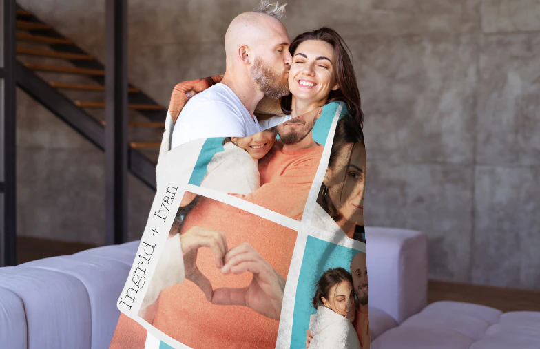 Custom blanket image with size comparison