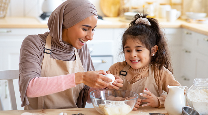 cooking with mom