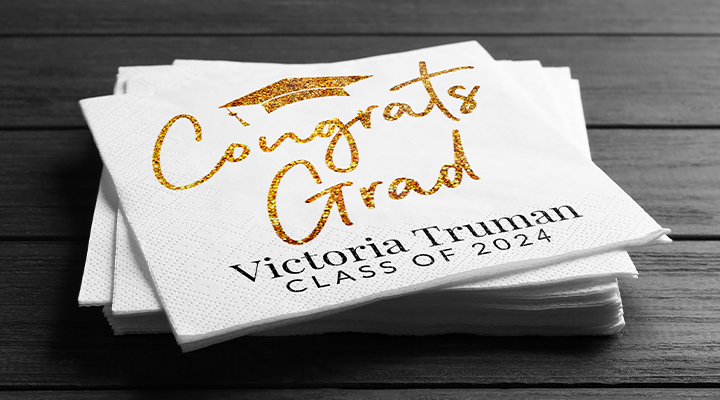 personalized graduation napkins