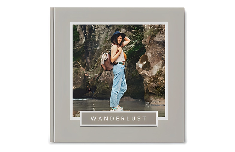 Wanderlust photo book theme.