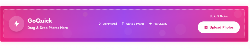 GoQuick AI feature's website outlook.