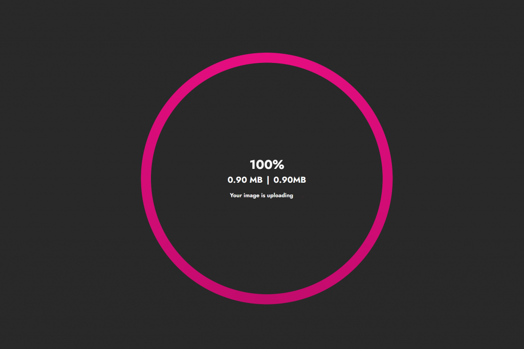 Image uploading to 100% capacity into GoQuick.
