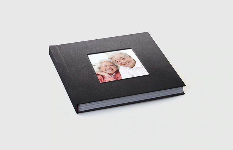 Window Cutout Photo Book | Personalized Leather | Printerpix