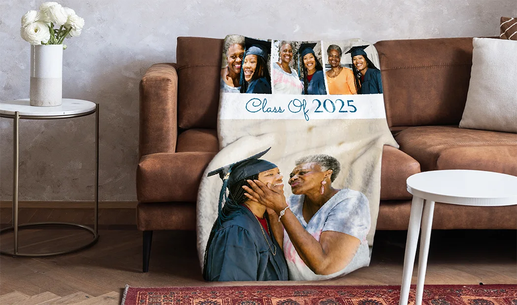 Custom blanket image with size comparison