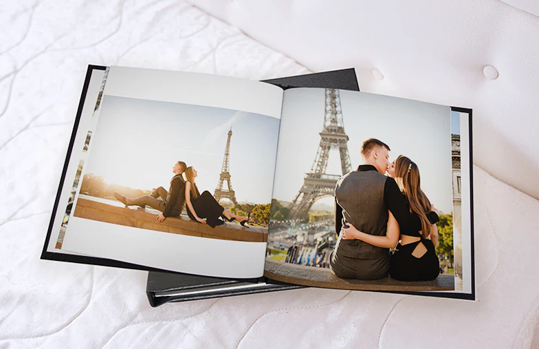 Personalized photo book printed with pictures of the football team and the photo cover
