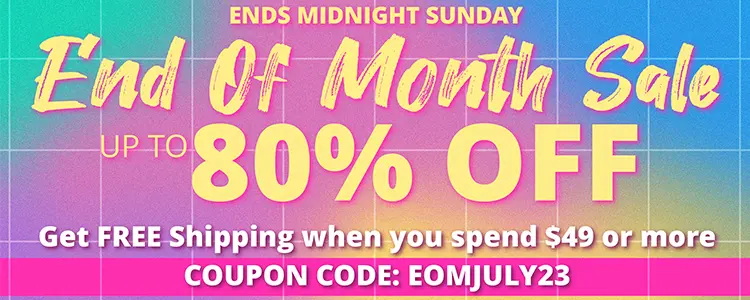 End of the month sale