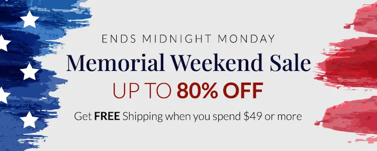 Memorial Sale Weekend up to 80% off