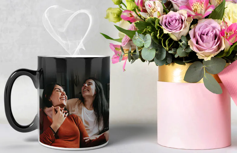 Magic Mug|Magic Mug|Three mugs: one empty (blank), one half full (half an image) and one full (full image)|Magic Mug|Magic Mug|Magic Mug|||||