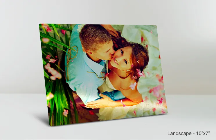 10x7 metal print wedding