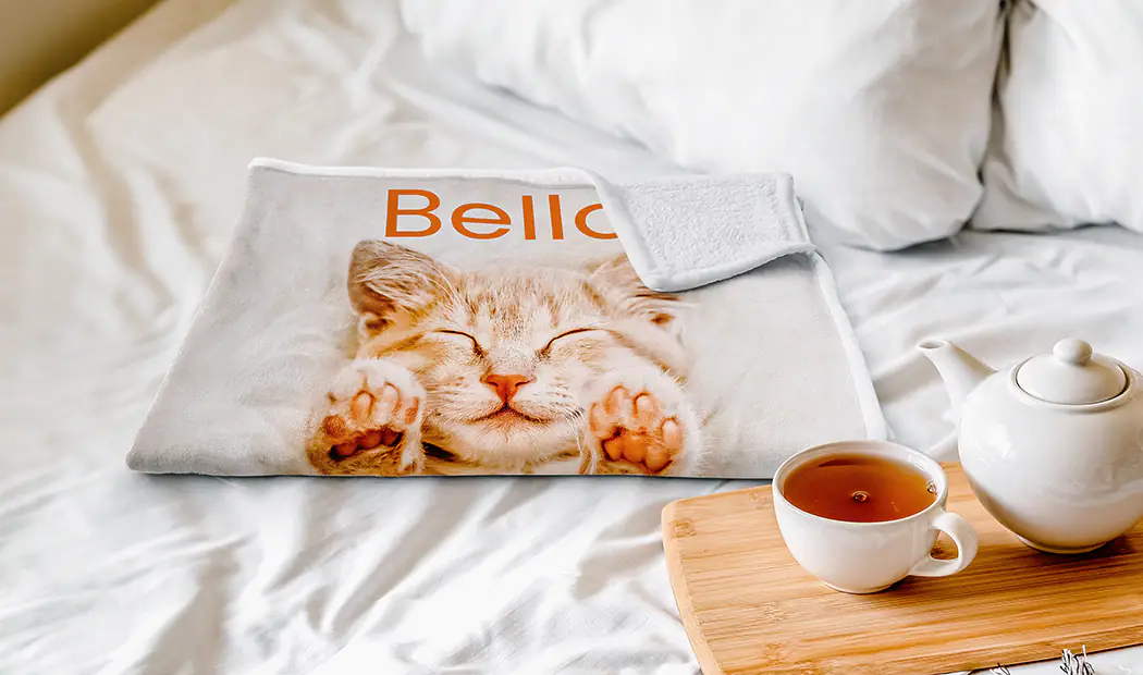 personalized cat blanket