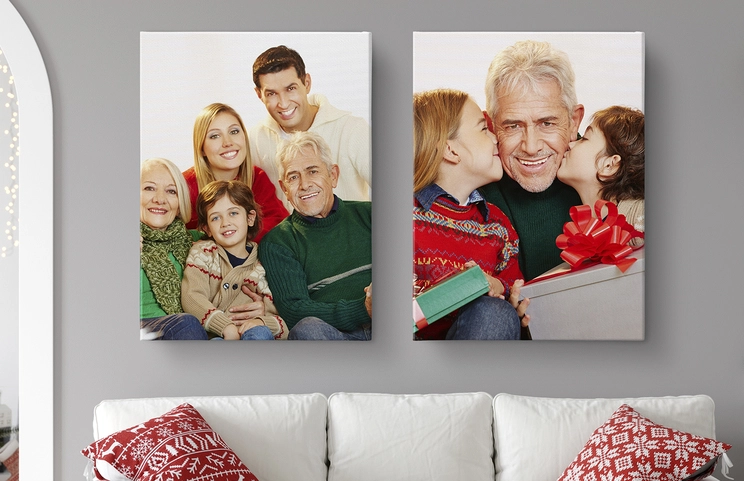 Custom Photo Canvas by Printerpix|little smiling child in hood on canvas print|canvas print sizes|canvas print of a leisurely walk of a couple in the fields|canvas print of a group of joyful young boys and girls running on grass field with joined hands|portrait of a girl on canvas print holding a flower and blowing at it|||||