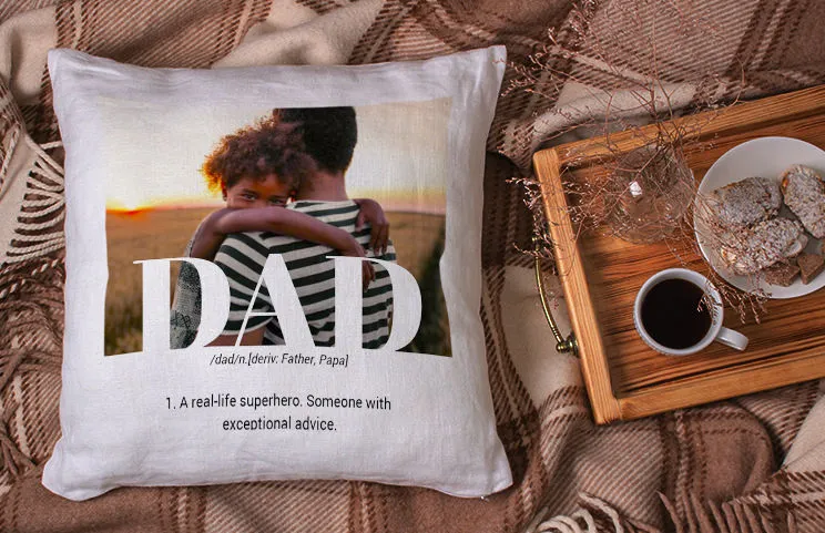 Dad vocab throw pillow
