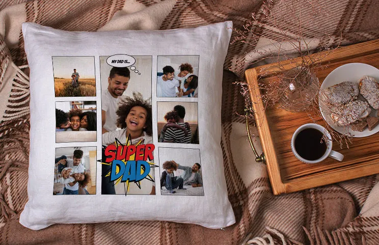 Super dad throw pillow
