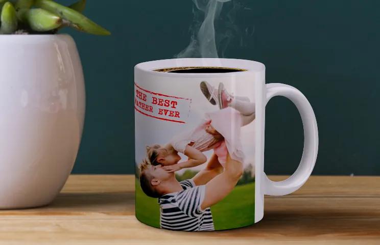 Best father ever mug in use