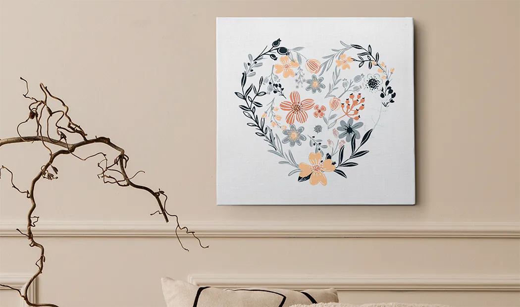 canvas print on wall