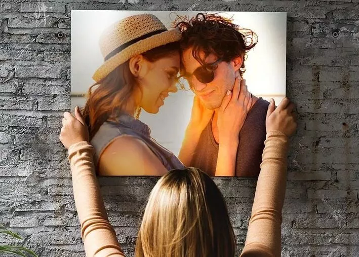 Metal Photo Print by Printerpix|Aluminium photo print of a moutain and a lake being held by woman made by Printerpix|Metal Photo Prints|Metal Photo Prints|Metal Photo Prints|Metal Photo Prints|||||