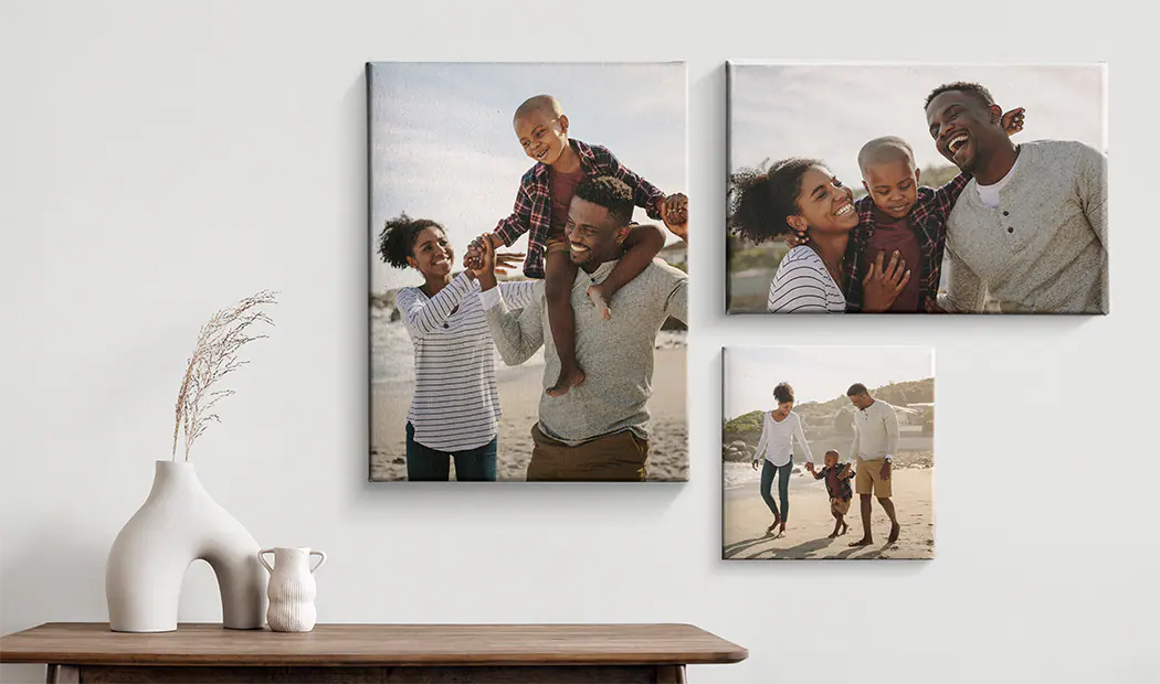 Custom Photo Canvas by Printerpix|Canvas Prints|canvas print sizes|canvas print of a leisurely walk of a couple in the fields|canvas print of a group of joyful young boys and girls running on grass field with joined hands|portrait of a girl on canvas print holding a flower and blowing at it|||||