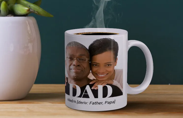 Dad vocab mug in use