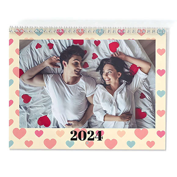 Heart Pattern Double Page Calendar