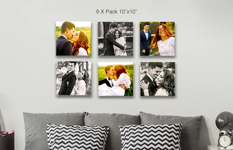 6 pack canvas displays for wedding