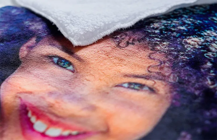 Custom printerpix sherpa blanket on bed