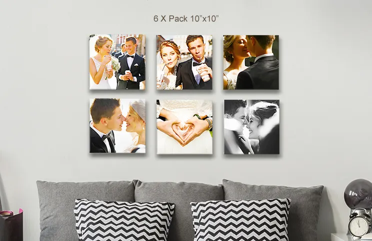 6 pack canvas displays for wedding