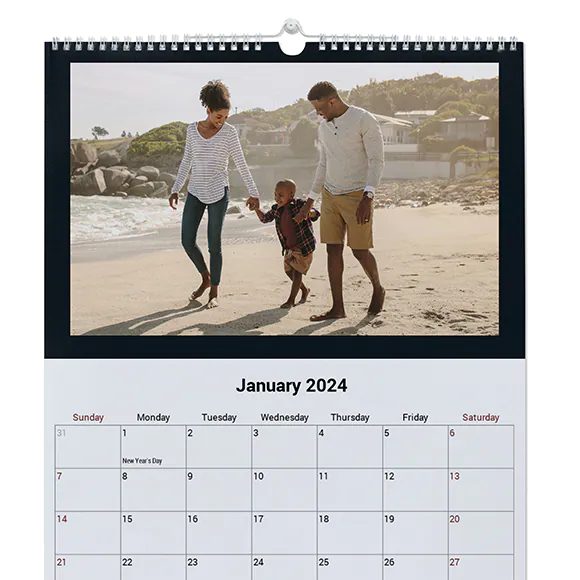 Black Wall Calendar