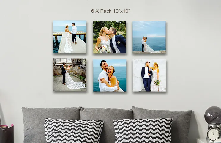 6 pack canvas displays for wedding