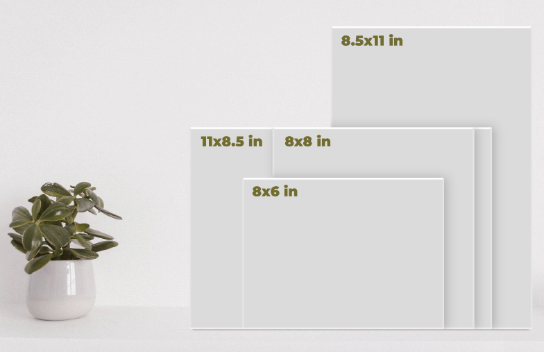 Holiday photo album with custom photo printed cover