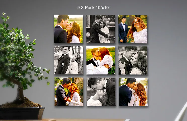 9 pack canvas displays for wedding