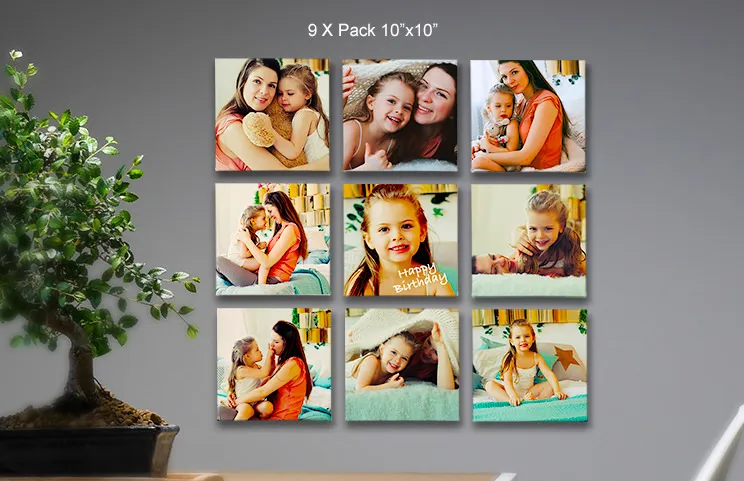 Birthday canvas 9 pack