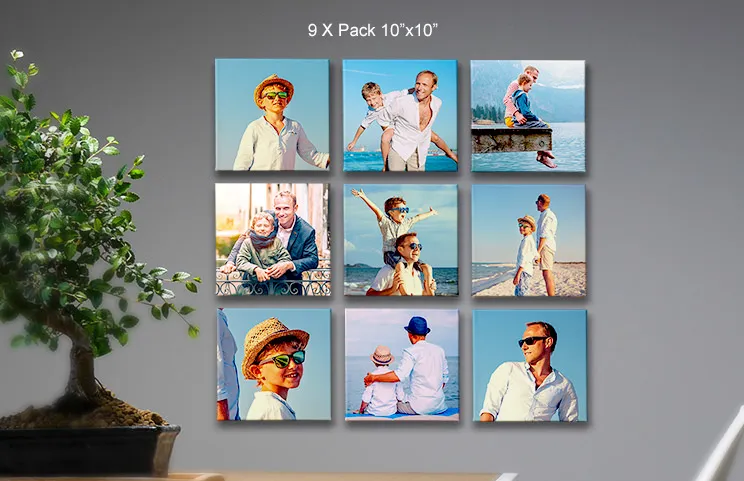 9 pack canvas displays of father and son