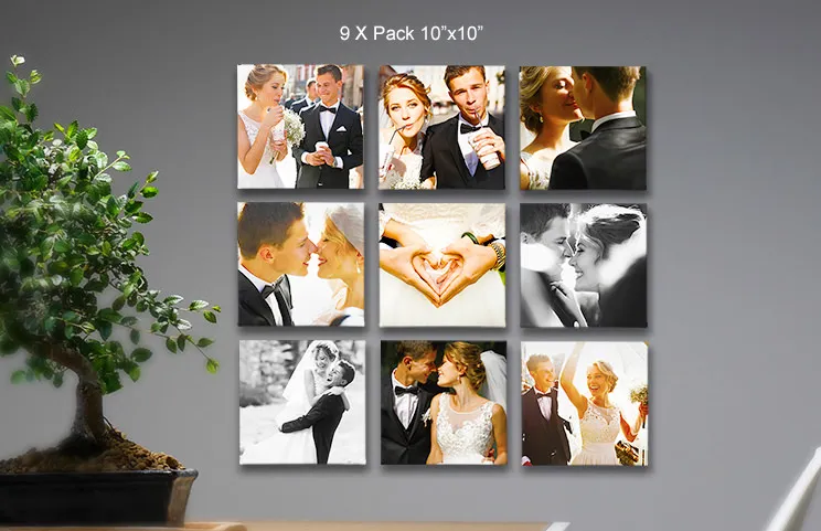9 pack canvas displays for wedding