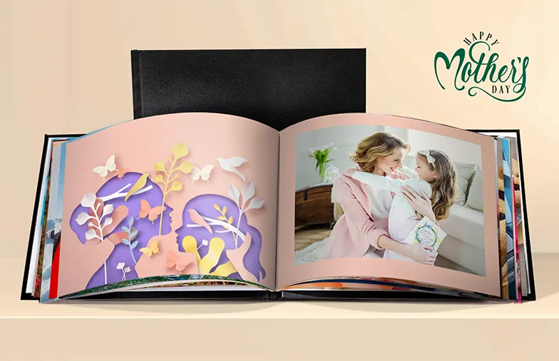 Wedding and bride photos in custom printed photo album by Printerpix
