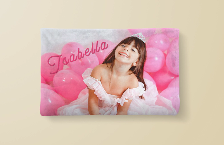 Custom blanket black and white collage image