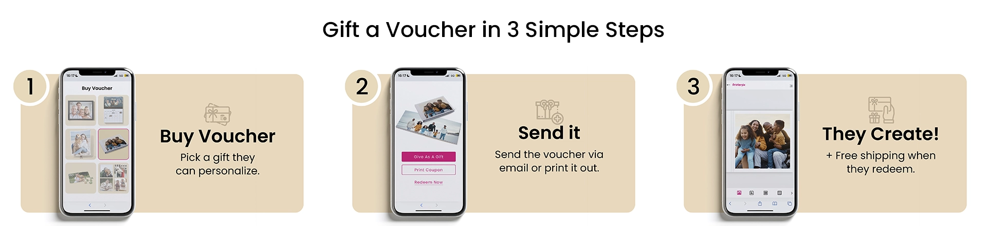 Gift a Voucher in 3 Simple Steps