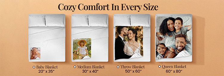 Size Guide - Cosy Comfort in Every Size - Baby, Medium, Throw, Queen