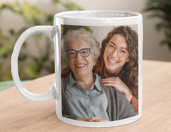 photo of grandma on custom mug