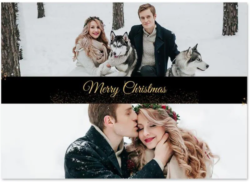 Christmas in Gold Card