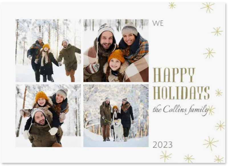 Happy Holidays Snowflakes Card